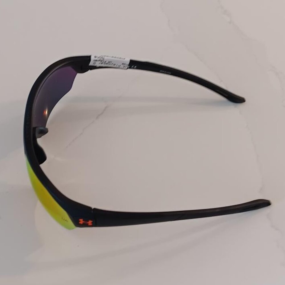 UNDER ARMOUR Sunglasses PLAYMAKER Black Frame Orange Mirror Lens NEW - Picture 6 of 11